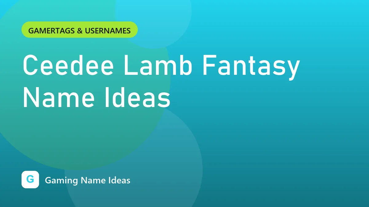 Ceedee Lamb Fantasy Name Ideas