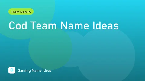 Cod Team Name Ideas
