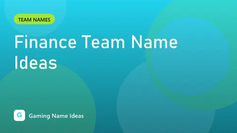 Finance Team Name Ideas