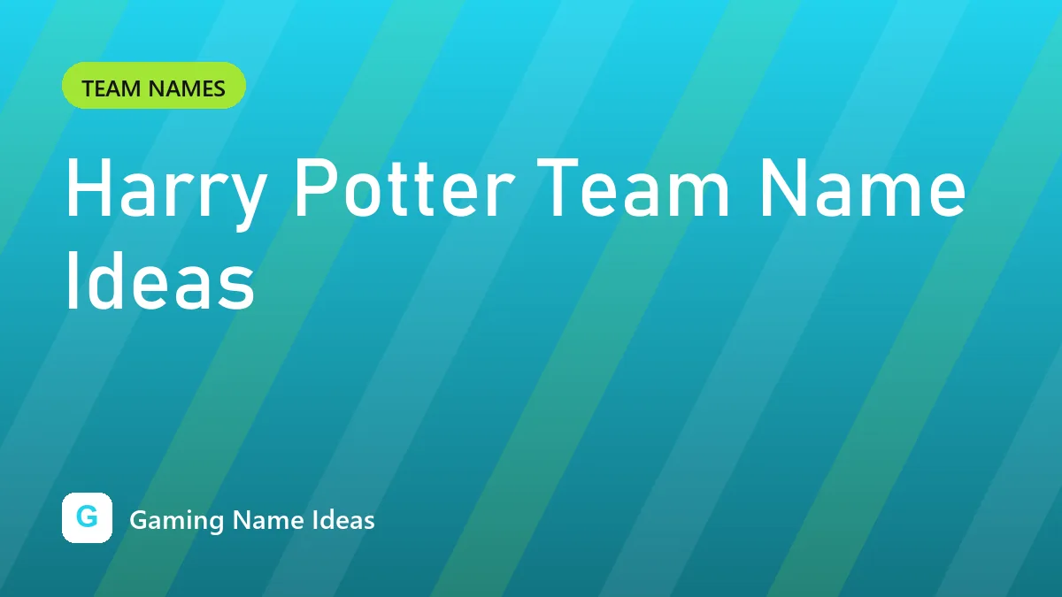 Harry Potter Team Name Ideas
