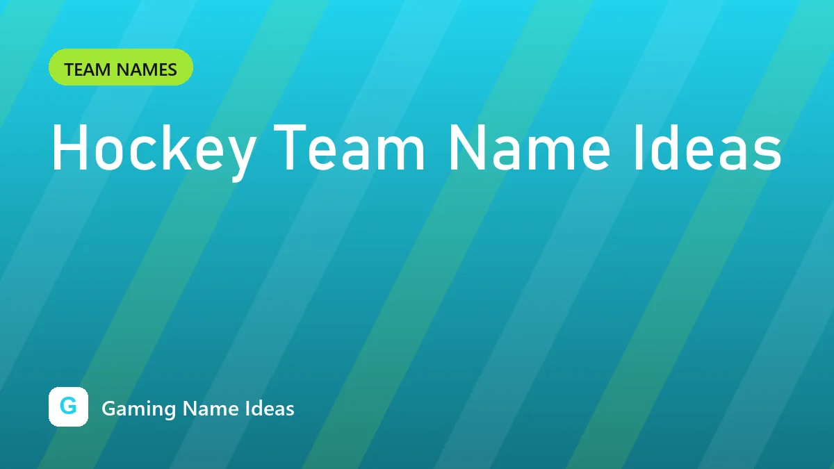 Hockey Team Name Ideas