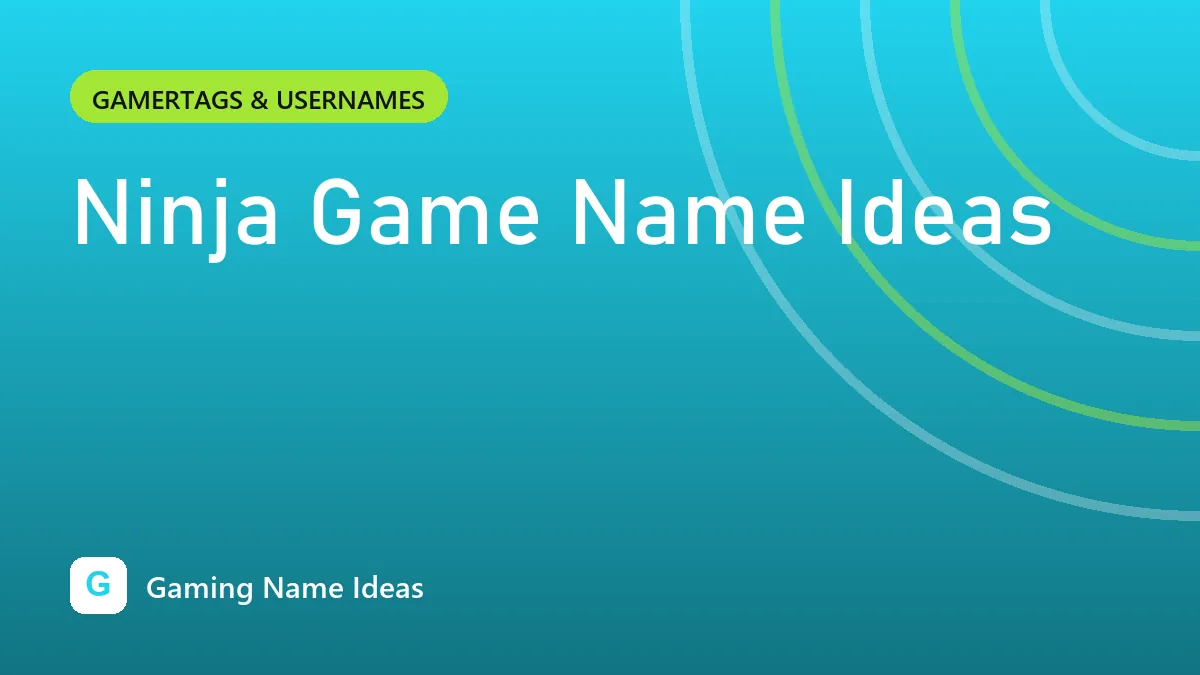 Ninja Game Name Ideas