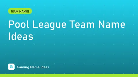 Pool League Team Name Ideas