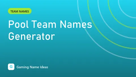 Pool Team Names Generator