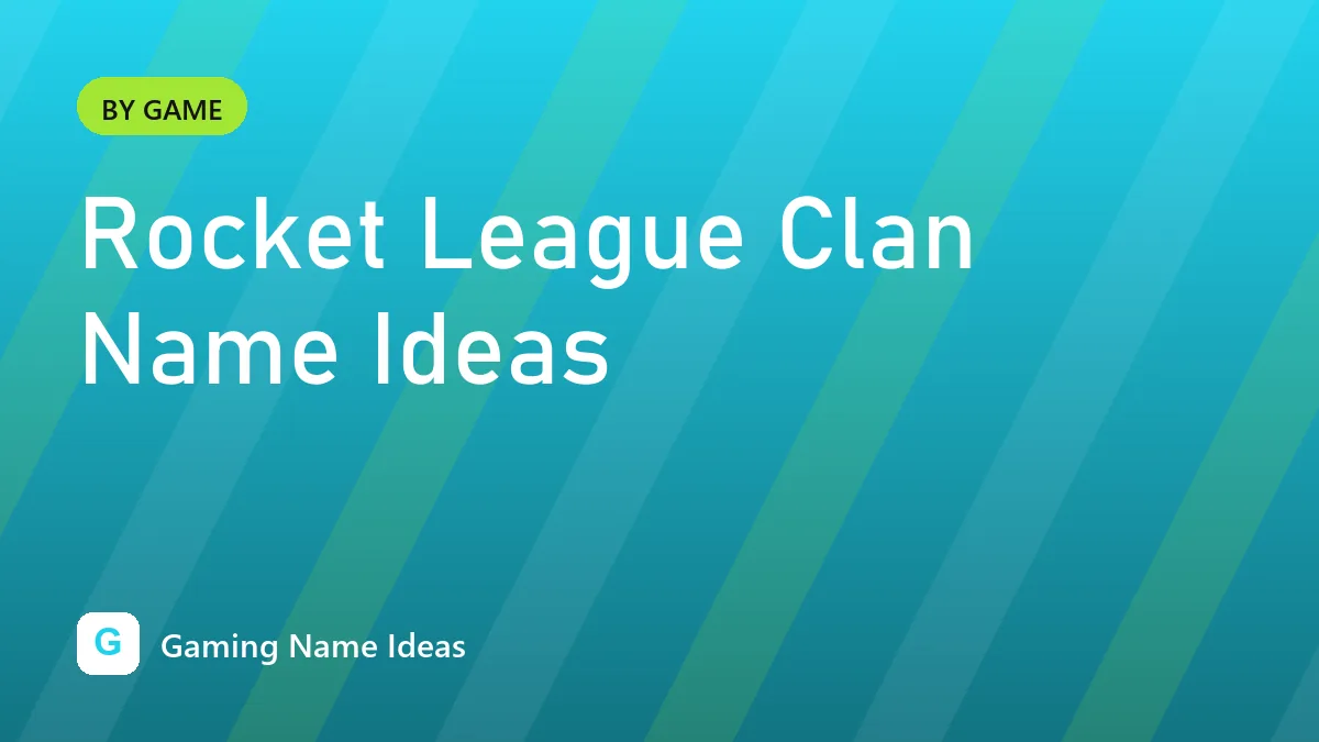 Rocket League Clan Name Ideas
