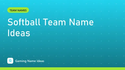 Softball Team Name Ideas