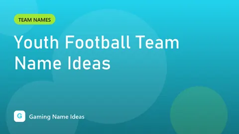 Youth Football Team Name Ideas